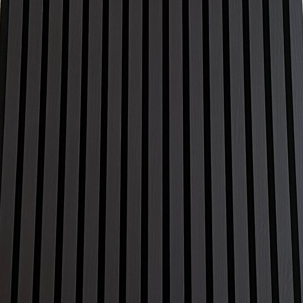 SAMPLE Charcoal Black Slat Acoustic Wall Panel