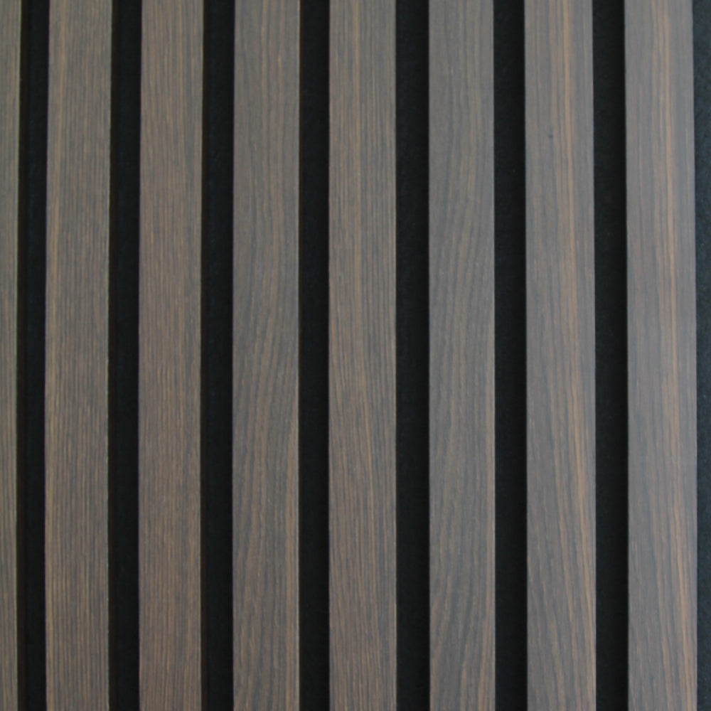 SAMPLE Dark Brown Slat Acoustic Wall Panel