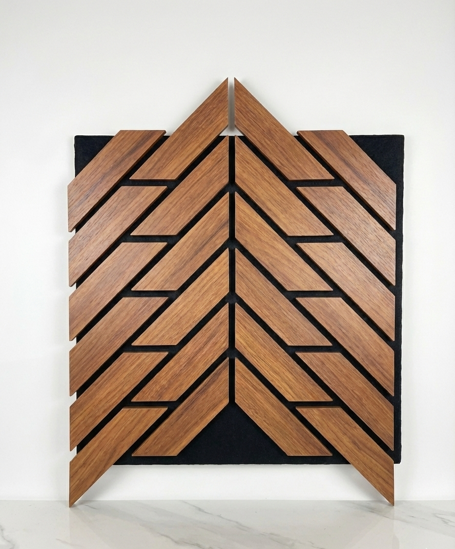 Herringbone American Oak Acoustic Wall Panel