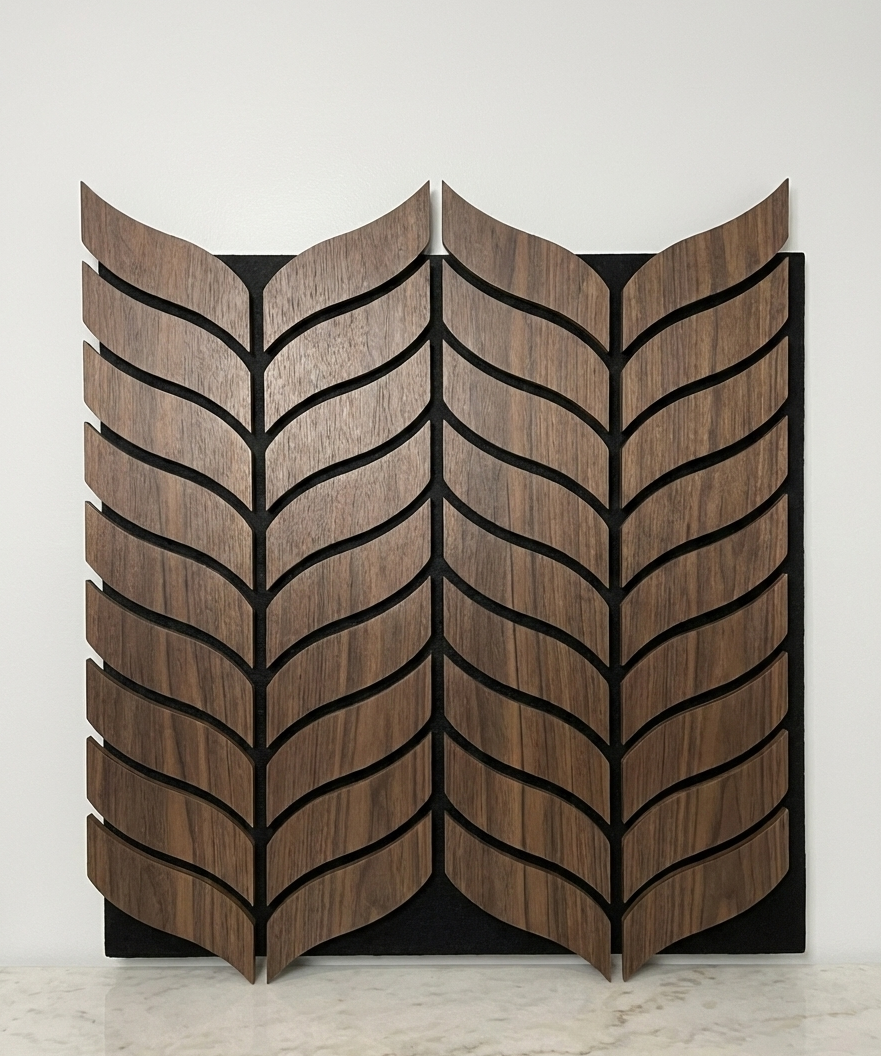 Wheat Walnut Acoustic Wall Panel