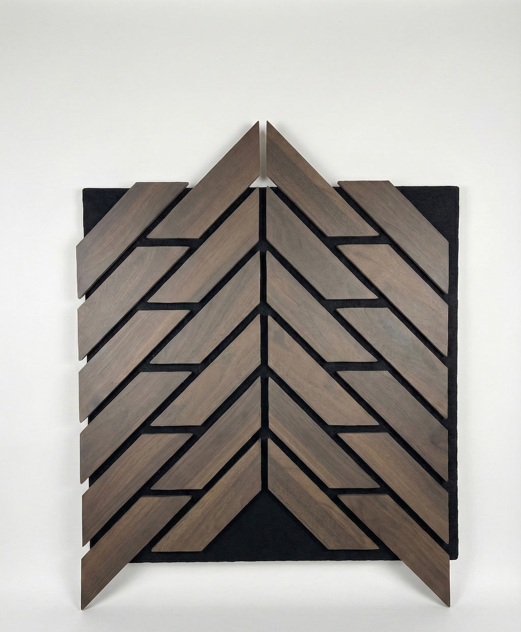 Herringbone Dark Brown Acoustic Wall Panel