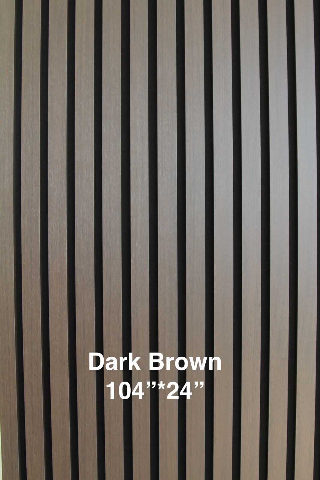 Dark Brown Slat Acoustic Wall Panel