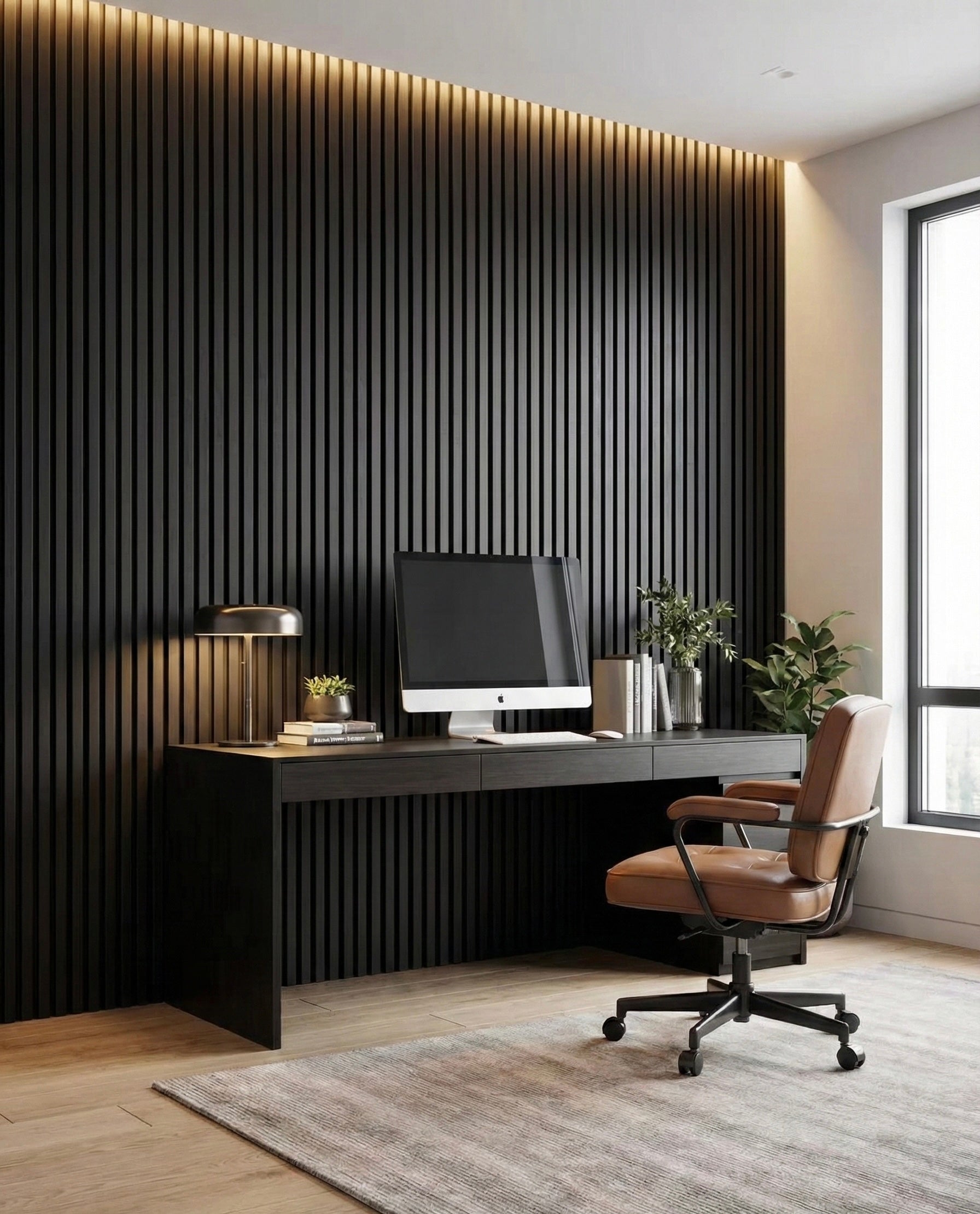 Tuxedo Black PVC Wall Panel J002
