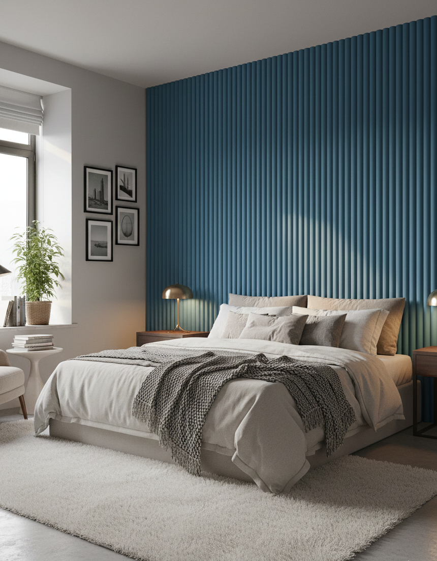 Wave Turquoise (F5008) Wall Panel