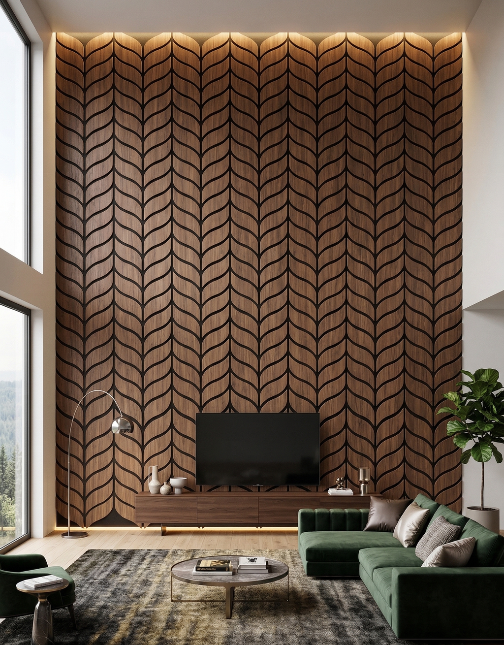 Wheat Walnut Acoustic Wall Panel